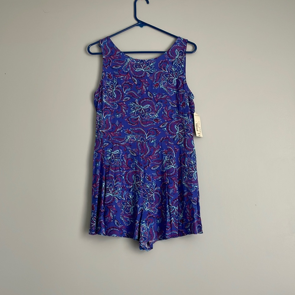 Blue Paisley romper
